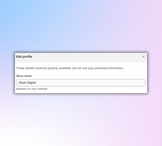 How do I change my Shopify store name?